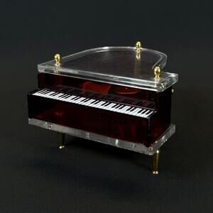 Vintage Summit Collection Exclusive Acrylic Piano Music Box Hong Kong WORKS